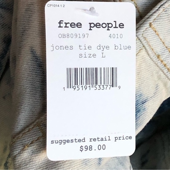 Free People Jones Tie Dye Jean Jacket Large NWT - Picture 6 of 14